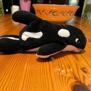 Vintage 1998 Coca-cola Whale Beanie Baby (Whale with Coke Bottle)